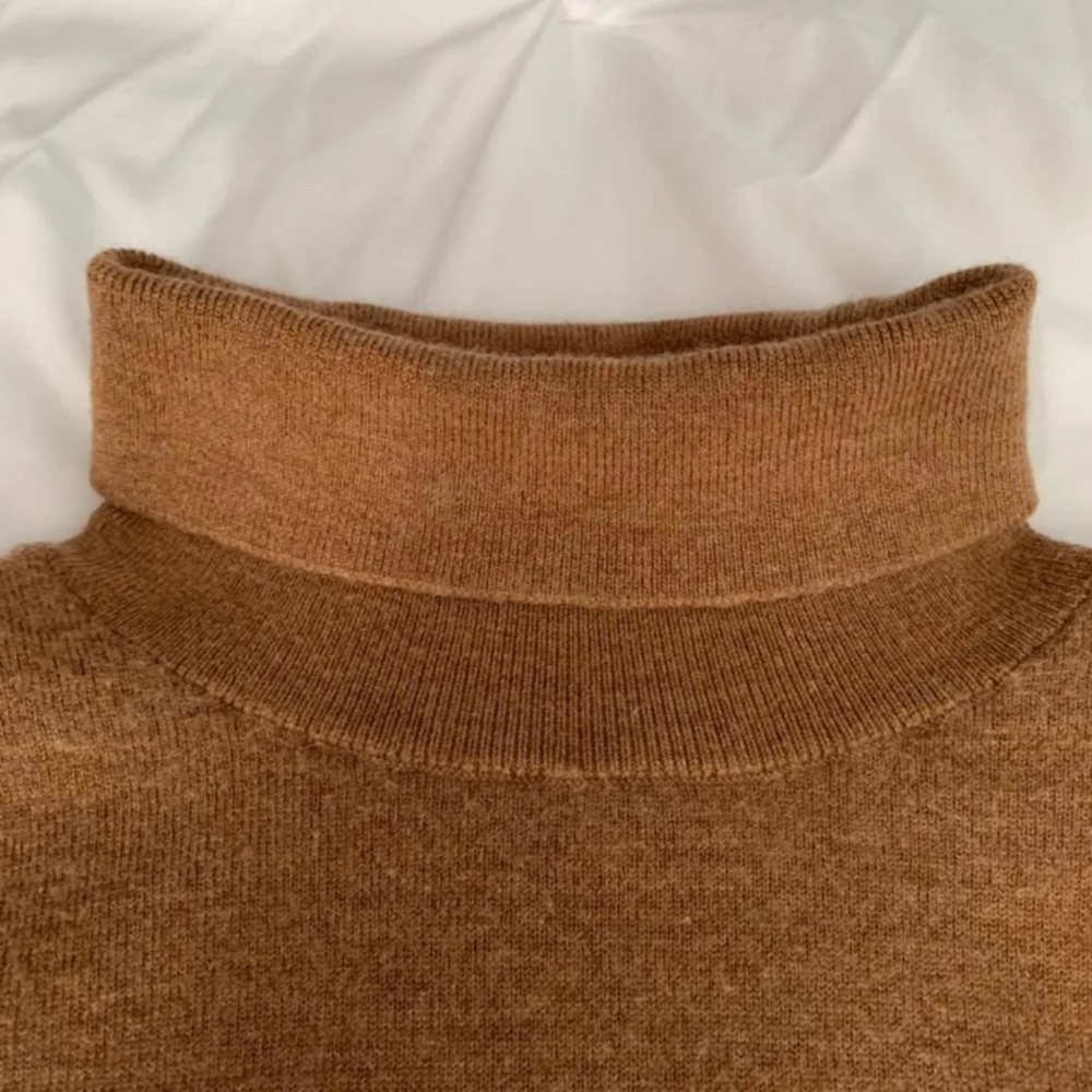 light brown turtle neck